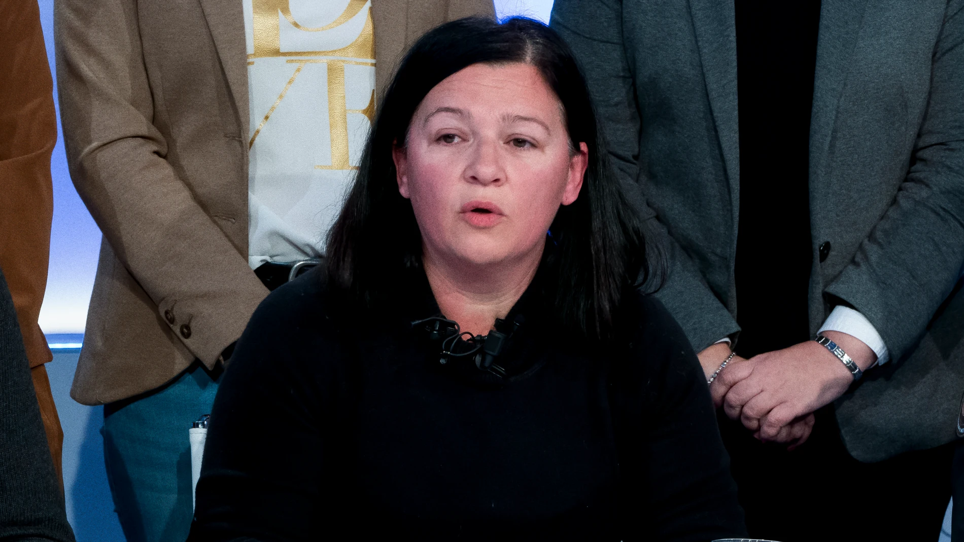 La alcaldesa de Marchena (Sevilla), María del Mar Romero, se dirige a los medios de comunicación