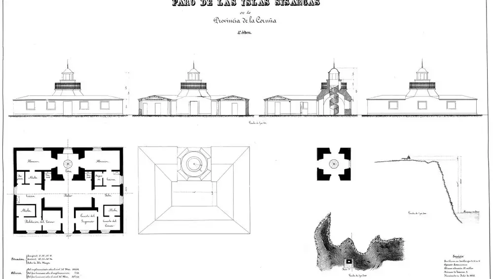 Plano del Faro de Sisargas