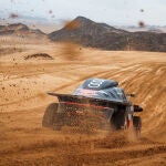 El Audi de Carlos Sainz y Lucas Cruz, en el Dakar
