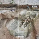 Posición de los cuerpos en la fosa encontrada en 2008 en el acuartelamiento «Primo de Rivera» de Alcalá de Henares