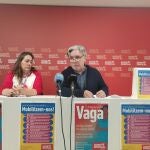 La secretaria de organización de federaciones de servicios públicos del sindicato, Monica Medroño, y el coordinador de salud del sindicato, Nèstor SastreEUROPA PRESS