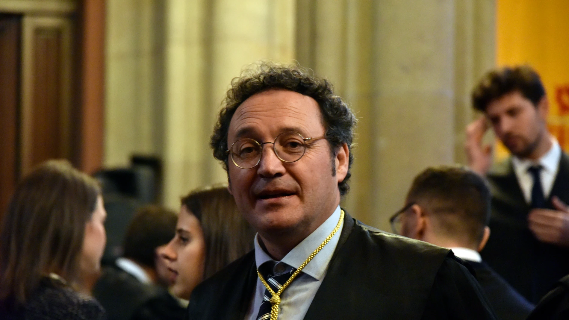 El fiscal general del Estado, Álvaro García Ortiz, a su llegada a la toma de posesión de los fiscales destinados a Catalunya, en el Palacio de Justicia de Barcelona, a 10 de enero de 2023, en Barcelona, Catalunya (España).