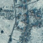 Una foto de satélite que muestra la destrucción producida por la artillería rusa en Soledar (Ucrania)