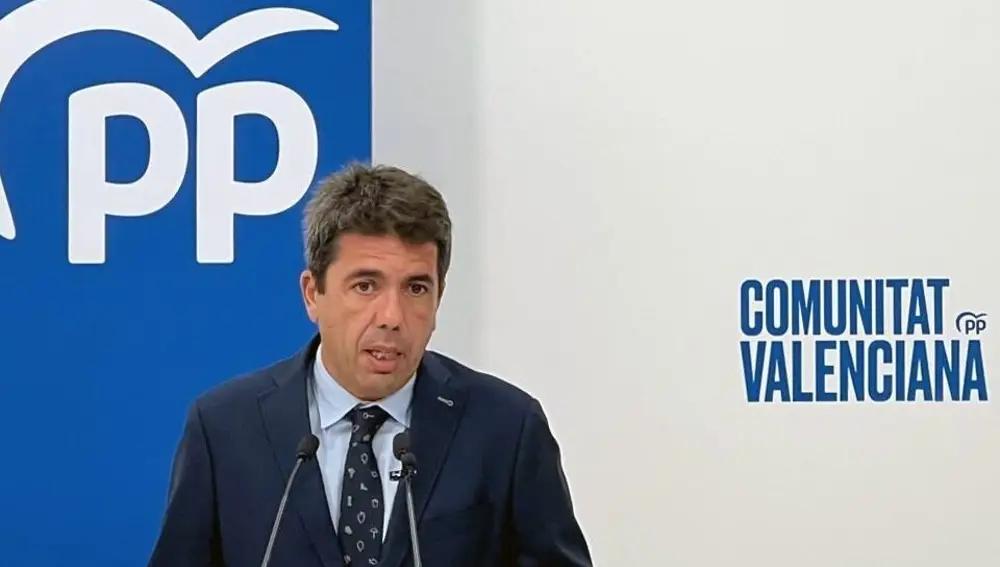 El presidente del Partido Popular de la Comunitat Valenciana, Carlos Mazón