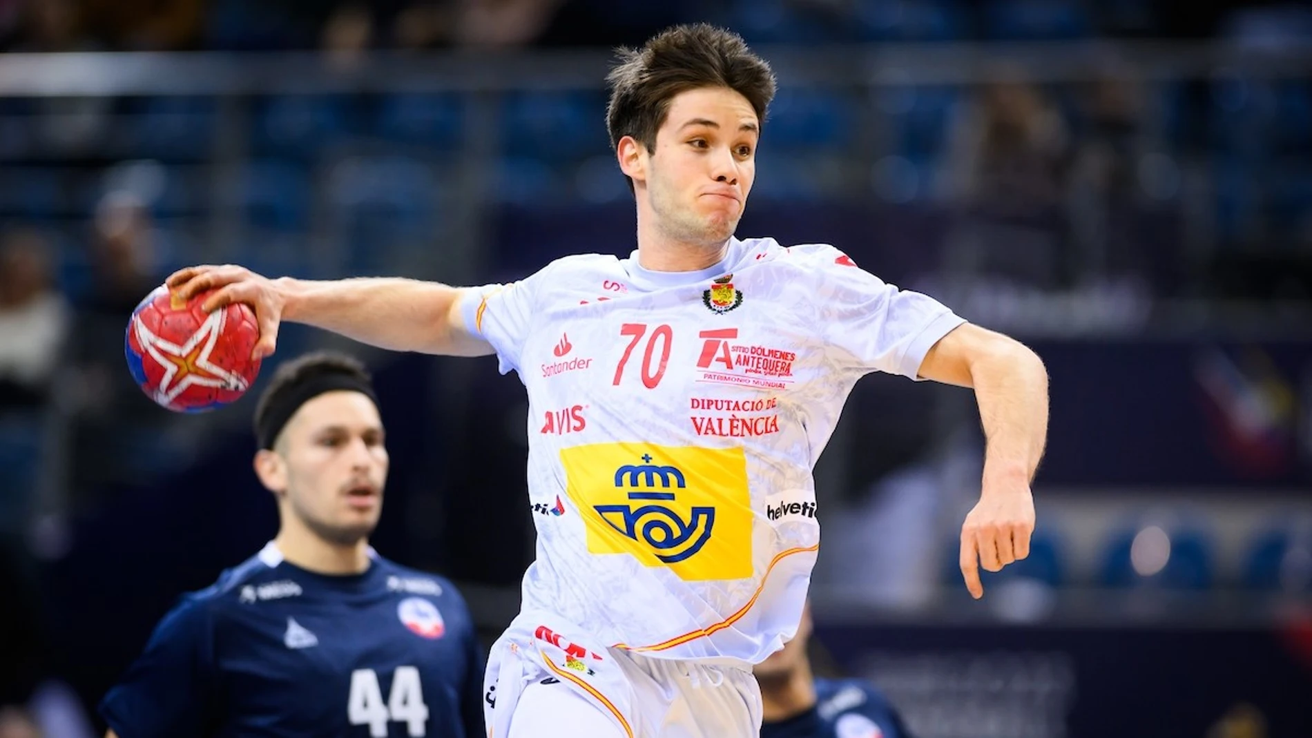 Dani Fernández, jugador de la selección española de balonmano, MVP en su primer partido en un Mundial, ante Chile