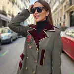 Paula Echevarría con lookazo militar.