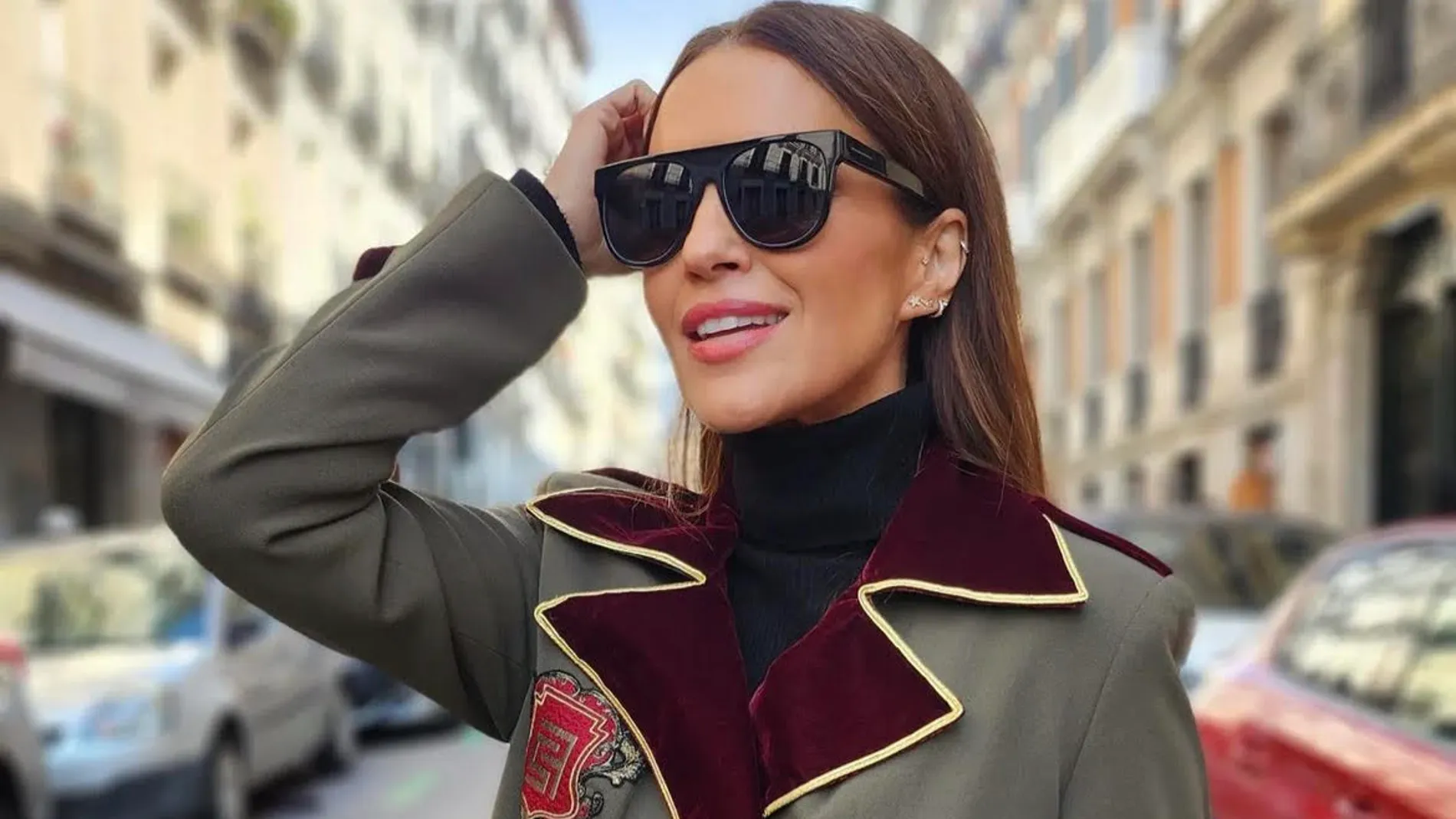 Paula Echevarría con lookazo militar.