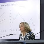 Rueda de prensa tras la reunion del Consejo de Ministros con la comparecencia de Nadia Calviño
