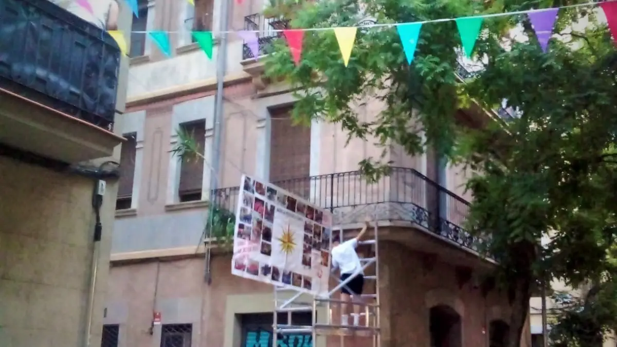 Uno de los bloques actuales de la Barceloneta