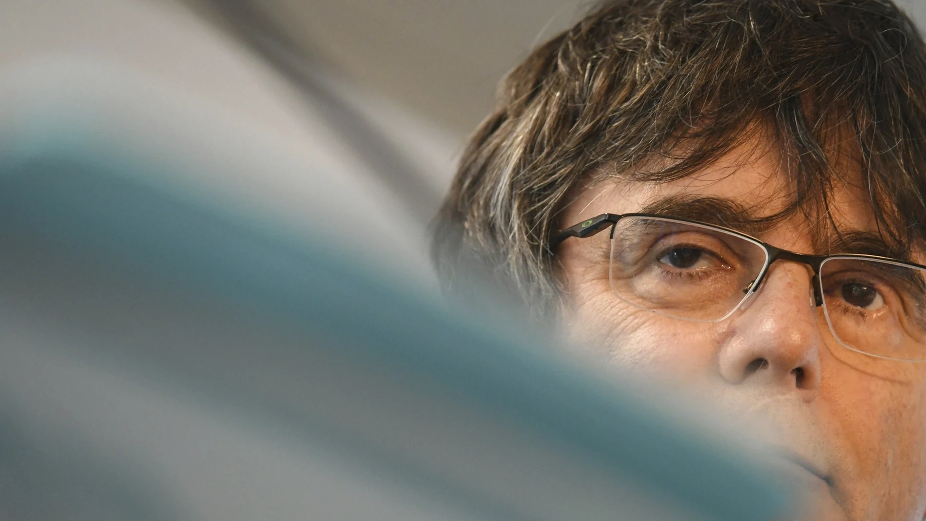 El ex presidente de la Generalitat Carles Puigdemont, en una rueda de prensa en Bruselas