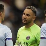 Keylor Navas hablando con Cristiano en el último partido que jugaron