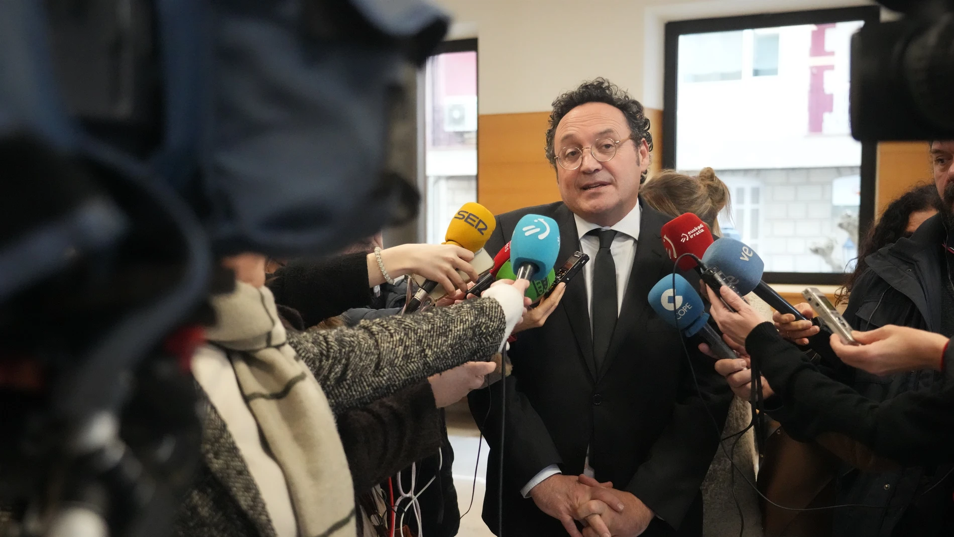El Fiscal General del Estado, Álvaro García Ortiz, realiza declaraciones tras la toma de posesión de la fiscal provincial de Bizkaia, Ana María Sola