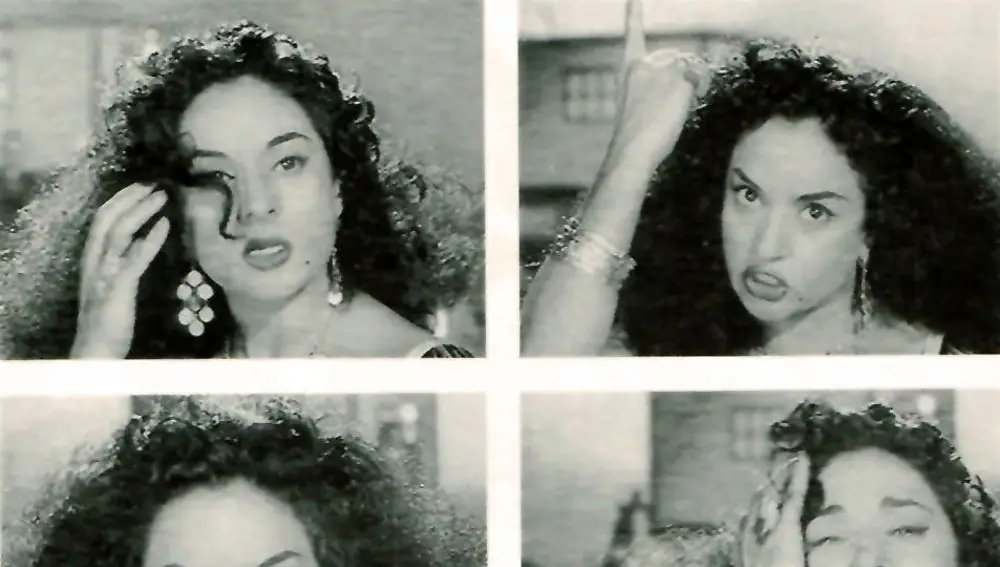 Lola Flores en plena interpretación de "Limosna de amores"