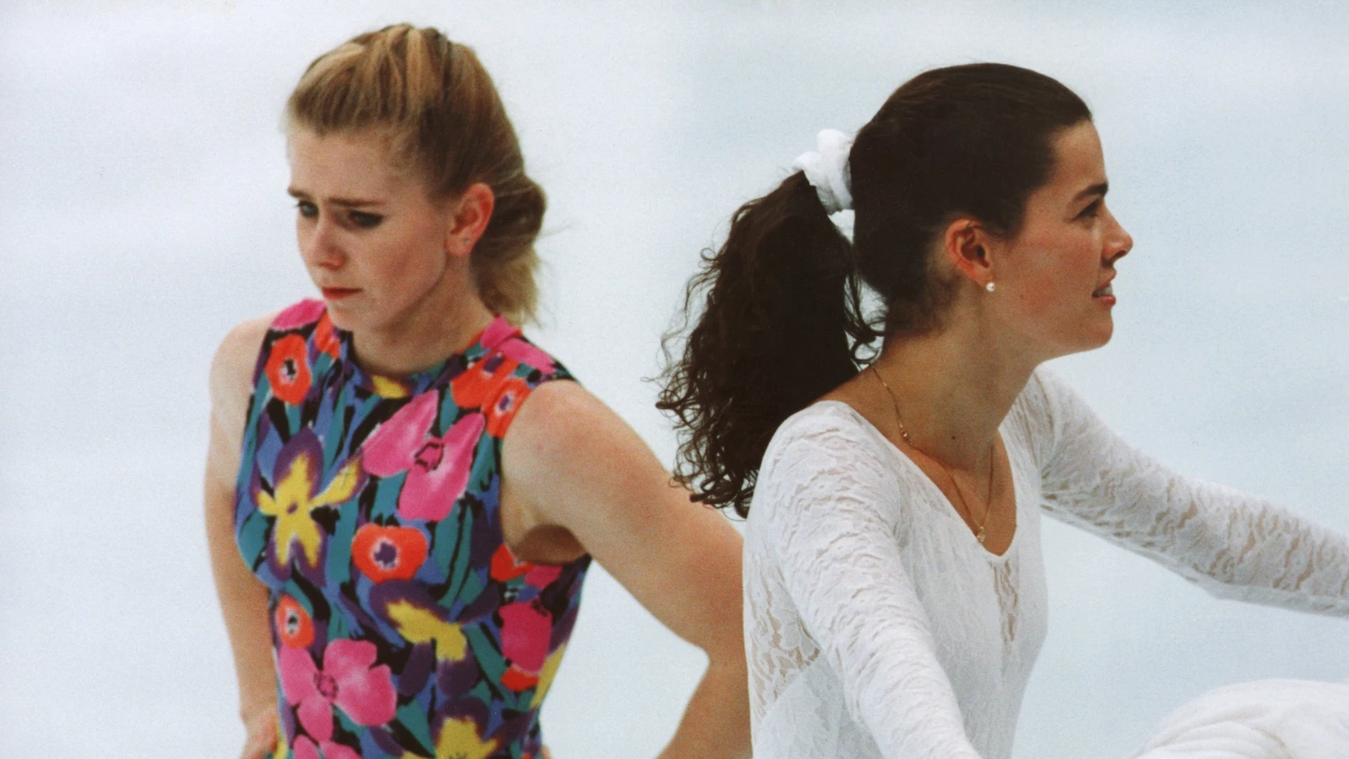 Tonya Harding y Nancy Kerrigan, durante un entrenamiento en Lillehammer