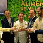 Conrado Íscar en el stand de Alimentos de Valaldolid, junto a Martín Berasategui, entre otros