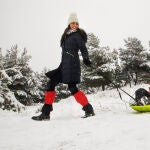 Nieve en la localidad salmantina de Candelario