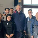 El Rey con los trabajadores de La Alcazaba