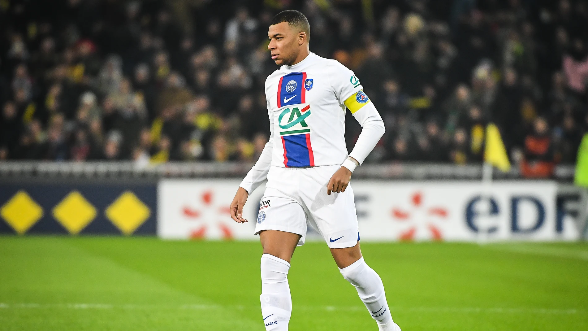 Mbappé, durante su último partido con el PSG