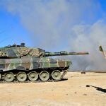 Un "Leopard" 2A4 del Regimiento "Montesa" de Ceuta