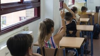 Alumnos de una escuela concertada en la comunidad