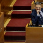 El presidente de la Generalitat valenciana, Ximo Puig, durante una sesión de control