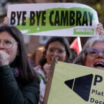 La protesta convocada por los sindicatos de profesores, esta misma semana en Barcelona. EFE/Quique García