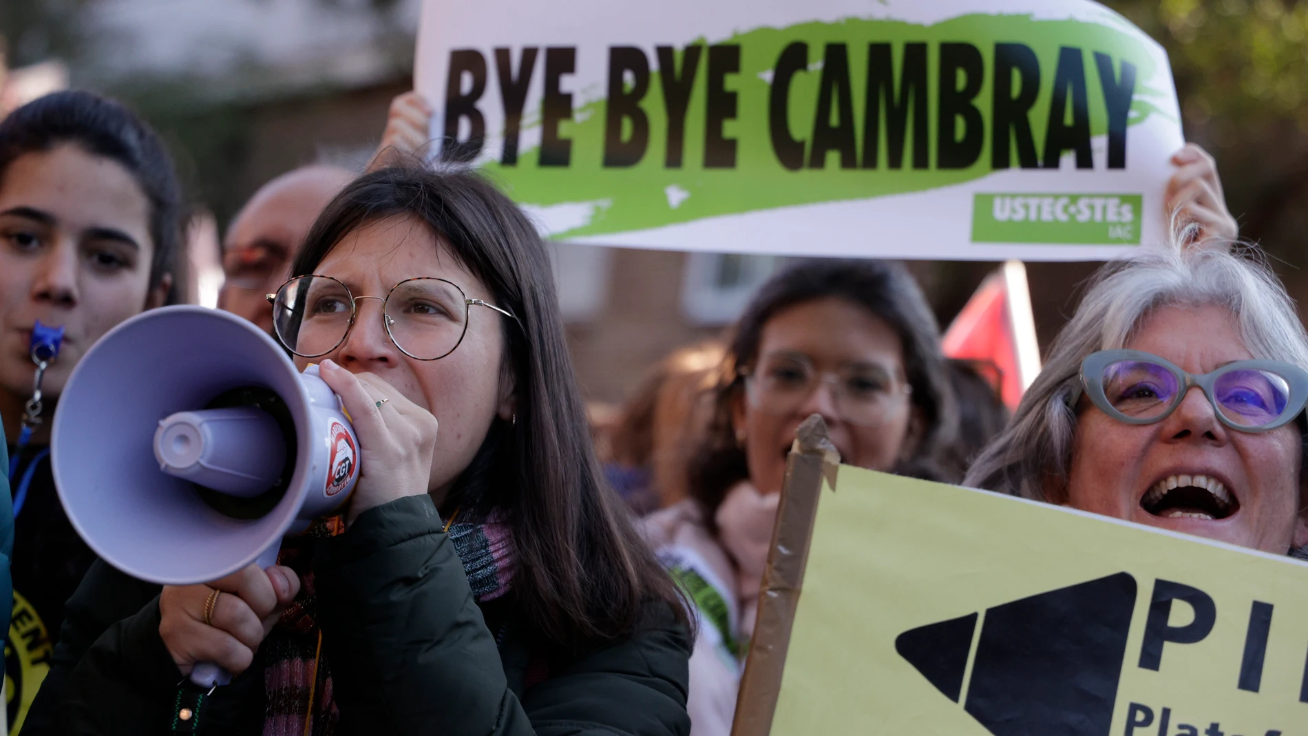 La protesta convocada por los sindicatos de profesores, esta misma semana en Barcelona. EFE/Quique García