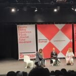 La vicepresidenta del Gobierno, Yolanda Díaz, antes de comenzar el acto de escucha de Sumar.EUROPA PRESS27/01/2023