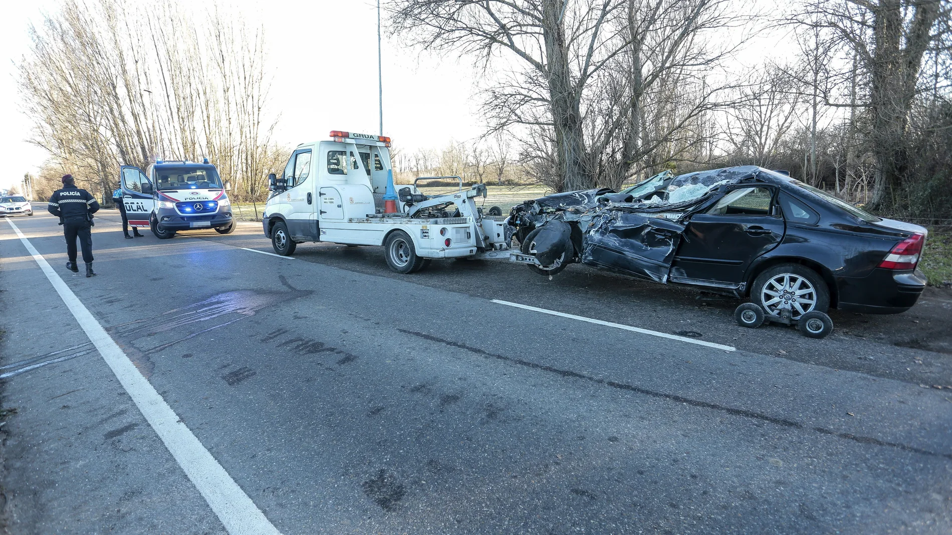 Un fallecido en un accidente de tráfico en la carretera de Vilecha de la capital leonesa