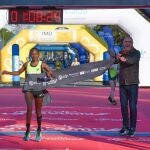 Meta de la Media Maratón de Sevilla