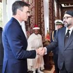 Pedro Sánchez y Mohamed VI durante una de sus últimas reuniones en Rabat
