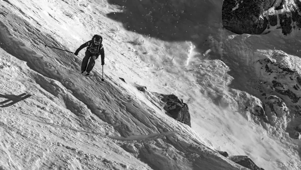 Eli Marina en su descenso en el Baciver.