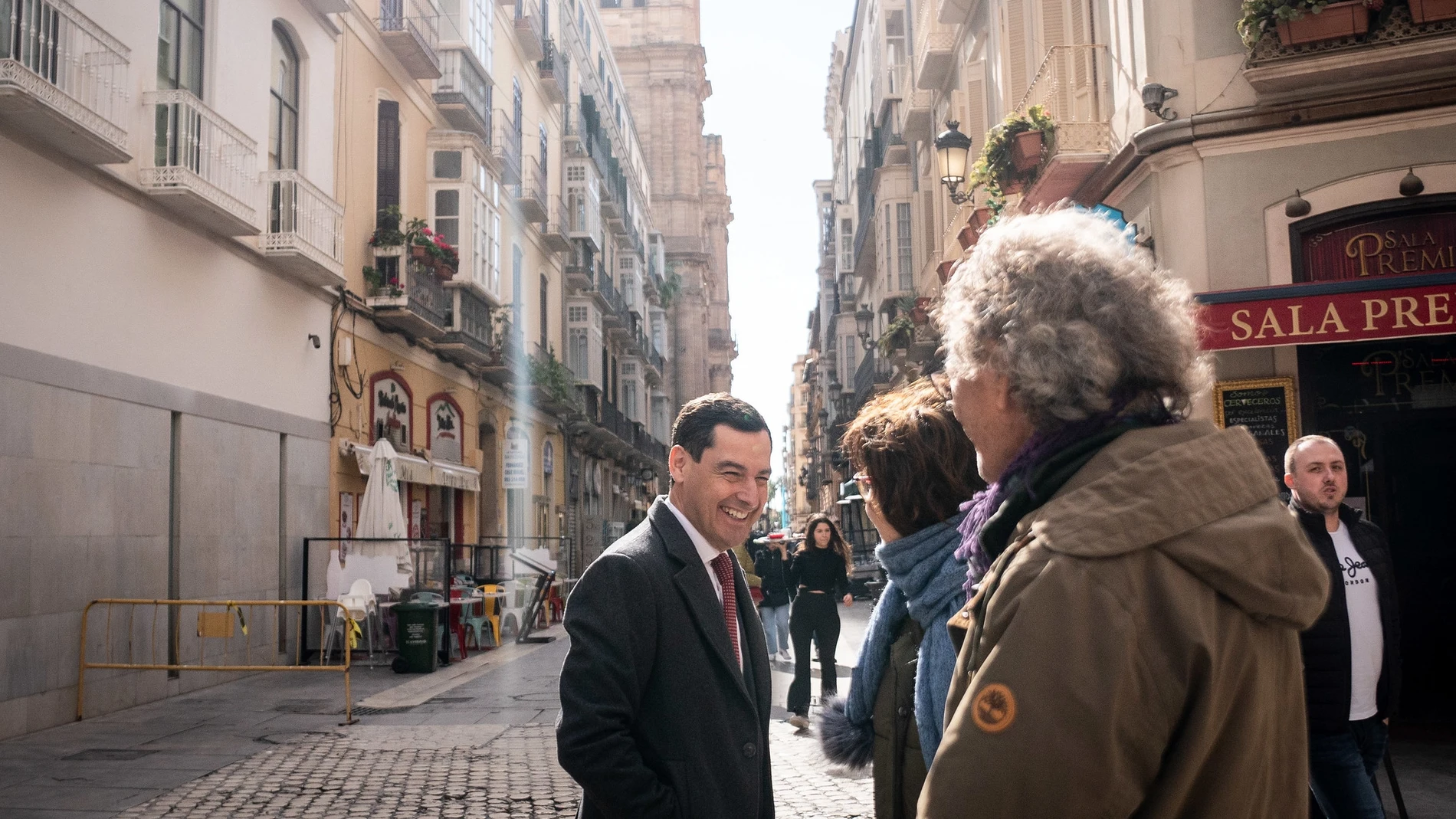 El presidente de la Junta de Andalucía, Juanma Moreno, en Málaga