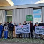 Concentración de médicos del Hospital Valle del Guadalhorce ante la última agresión verbal de un paciente