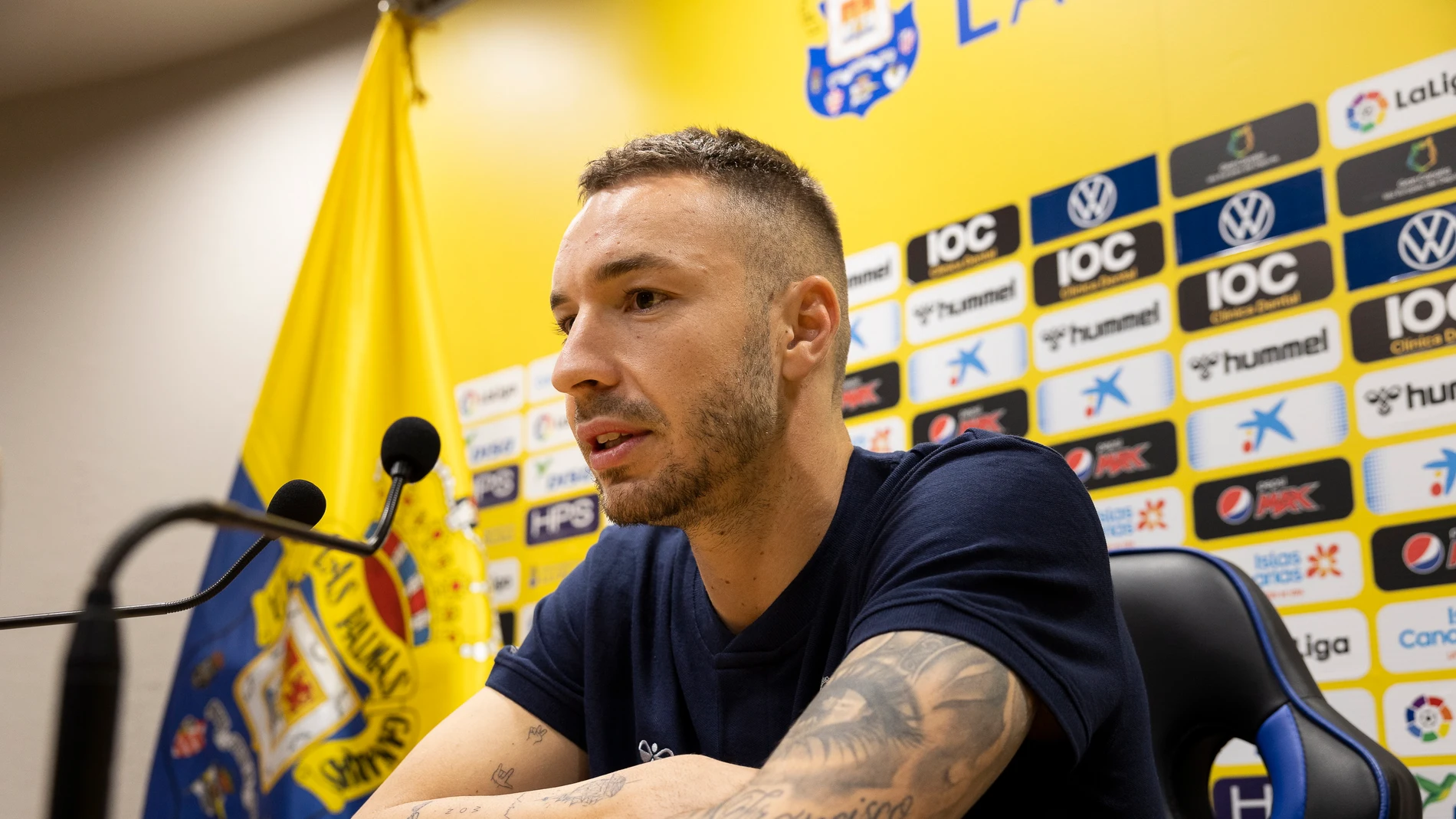 Loren Morón en su presentación con Las Palmas