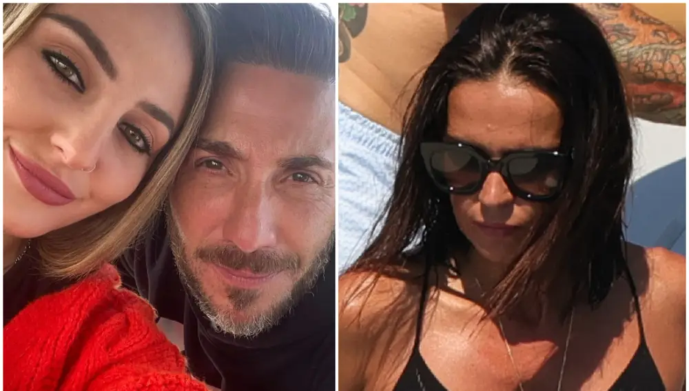 Rocío y Antonio David Flores, con Olga Moreno