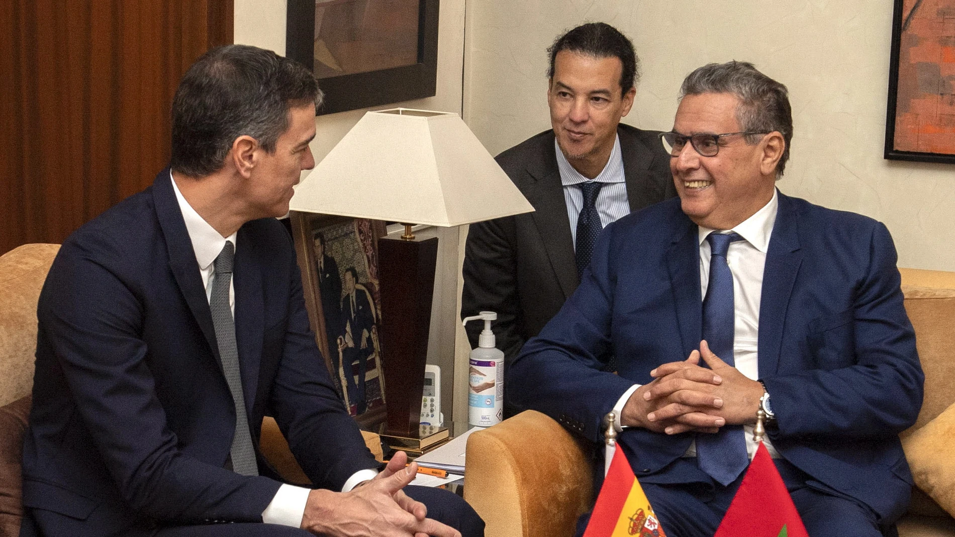 Pedro Sánchez y Aziz Akhannouch, en Rabat