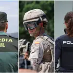 Guardias civiles, militares y policías nacionales cobran un sueldo base inferior al SMI