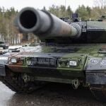 El nuevo modelo del Leopard 2 A7V del Ejército alemán durante una ceremonia en Pfreimd, Alemania
