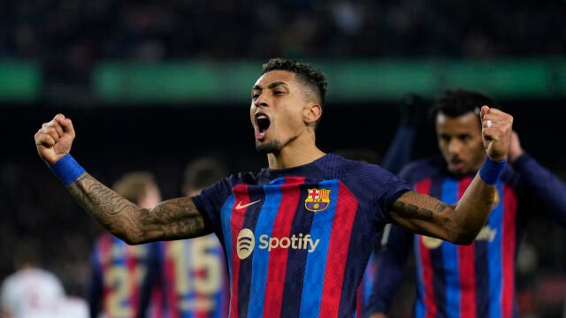 Raphinha fue el autor del tercer gol del Barça al Sevilla