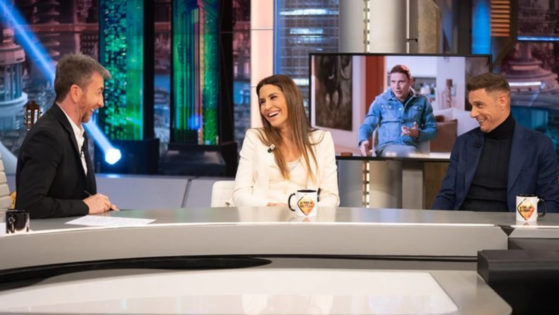 Joaquín Sánchez y su mujer en El Hormiguero