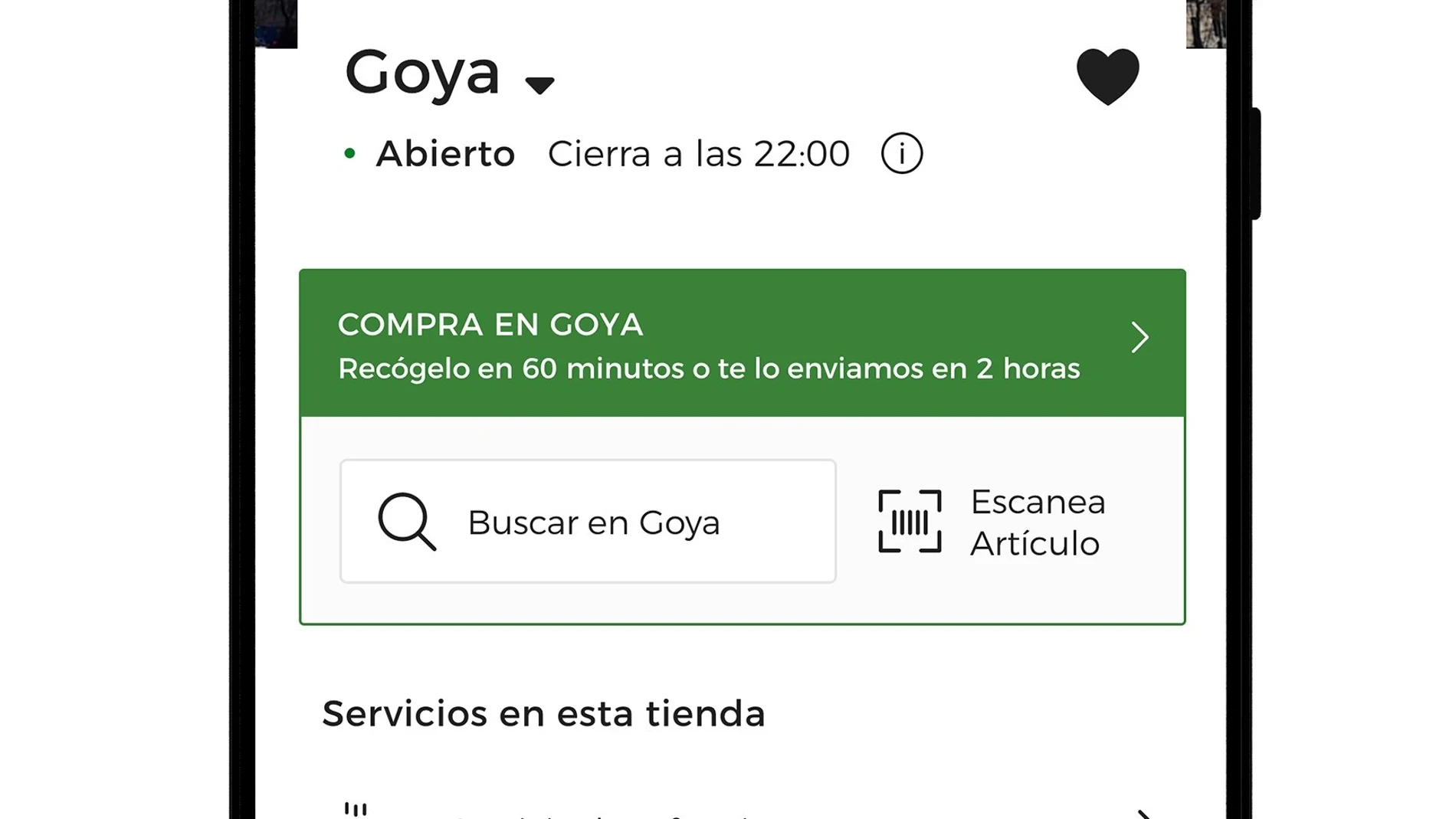 "Modo Tienda" en su app
