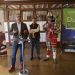 El presidente y el director general de la AECT Duero-Douro, Bernardo Casado y José Luis Pascual, en la presentación del encuentro