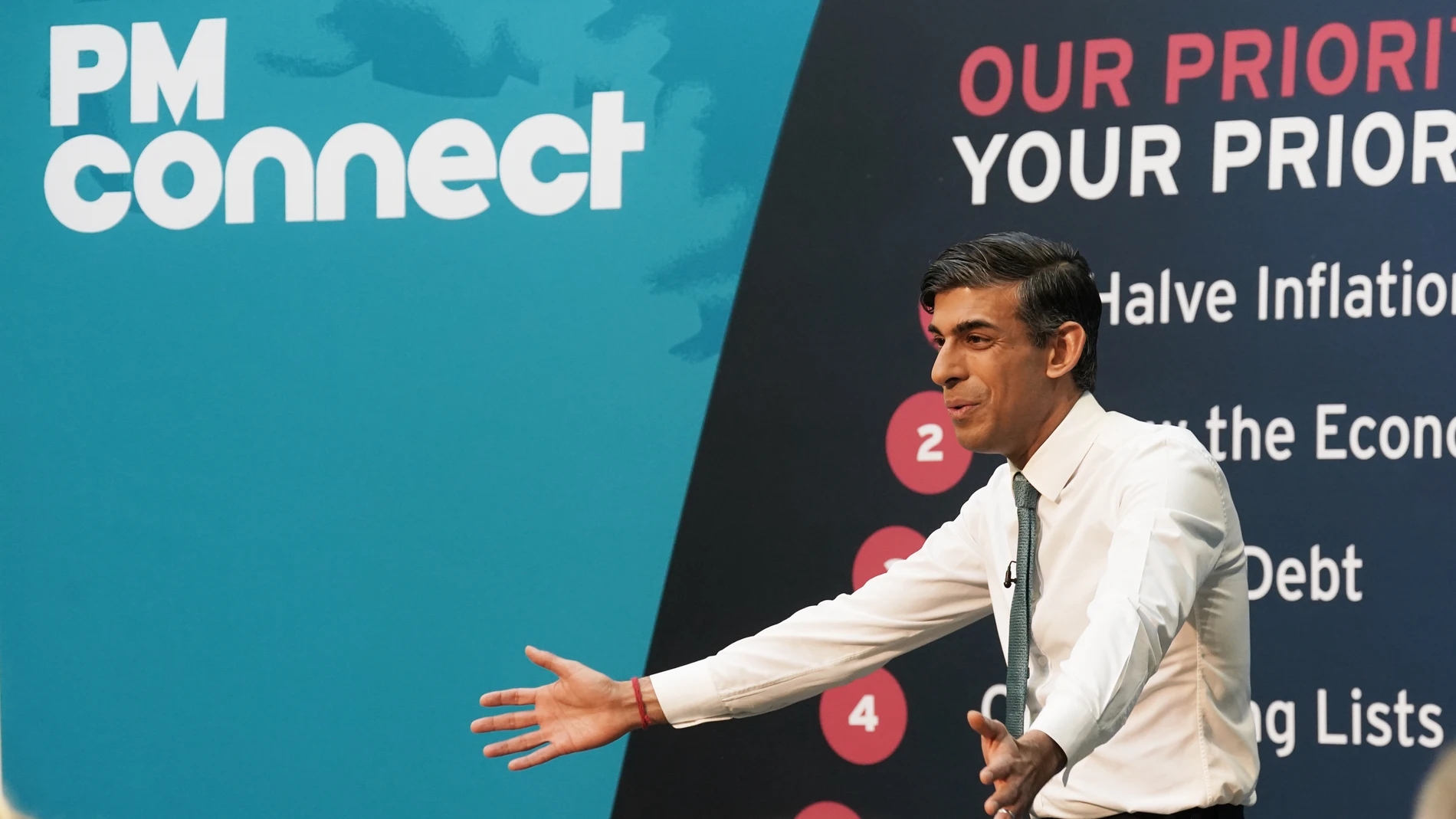 Rishi Rishi Sunak intenta sin éxito recuperar el liderazgo conservador en los sondeos