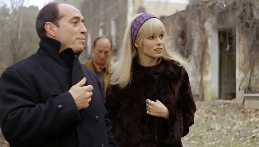 Jose Luis López Vázquez y Geraldine Chaplin en "Peppermint frappé"