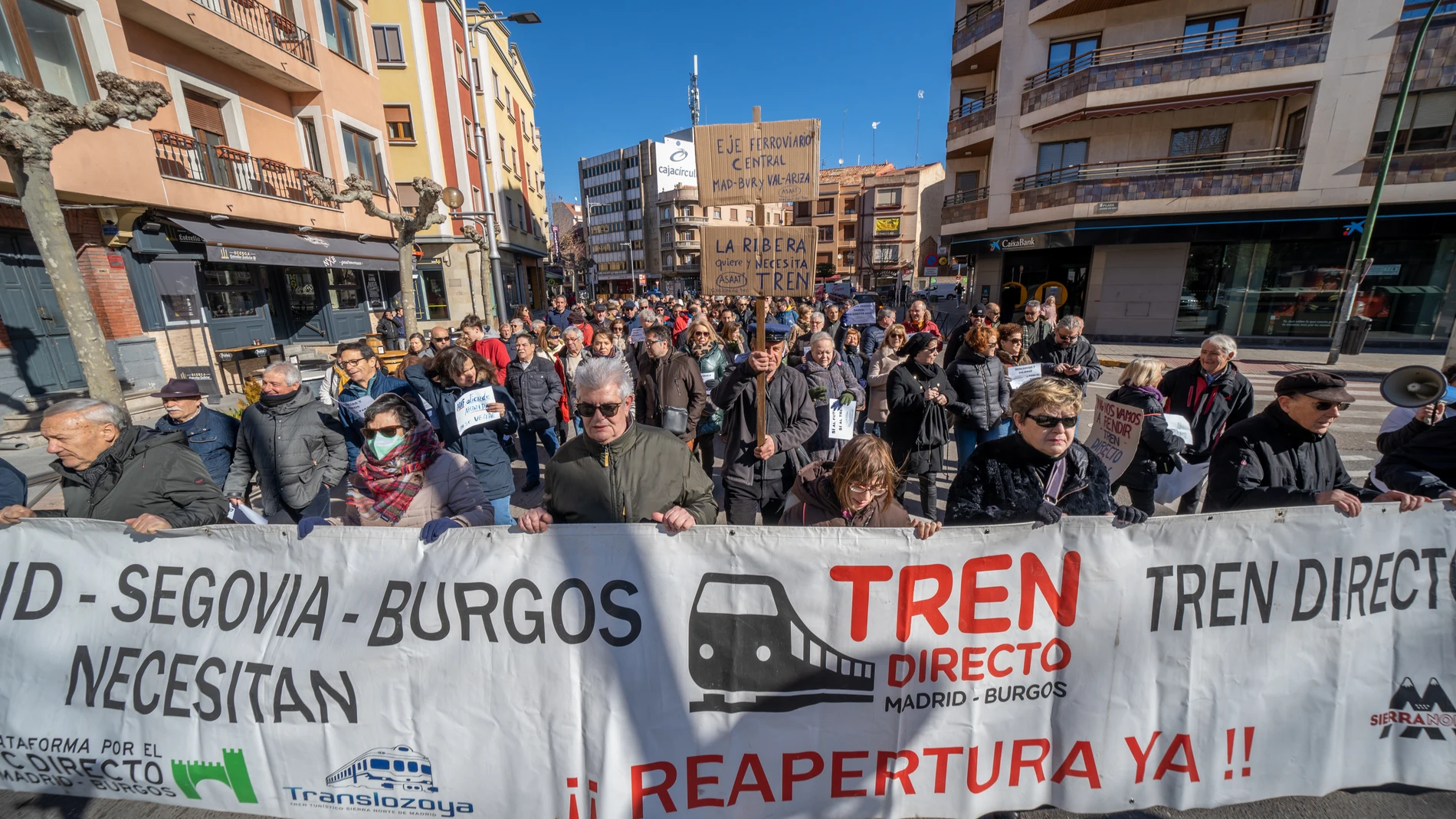 Nueva protesta para exigir el tren directo entre Aranda de Duero y Madrid