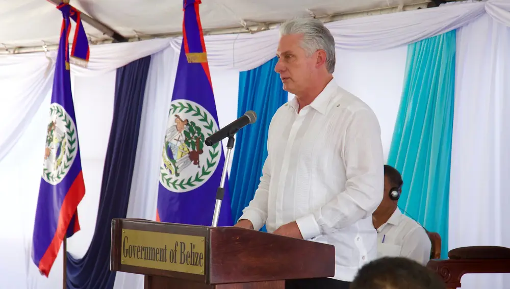 El presidente de Cuba, Miguel Díaz-Canel, visita Belice
