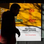 Anuncio de hipoteca de una entidad bancaria.