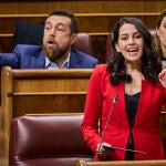 Inés Arrimadas, portavoz de Ciudadanos durante la sesión de control al gobierno en el Congreso de los Diputados.