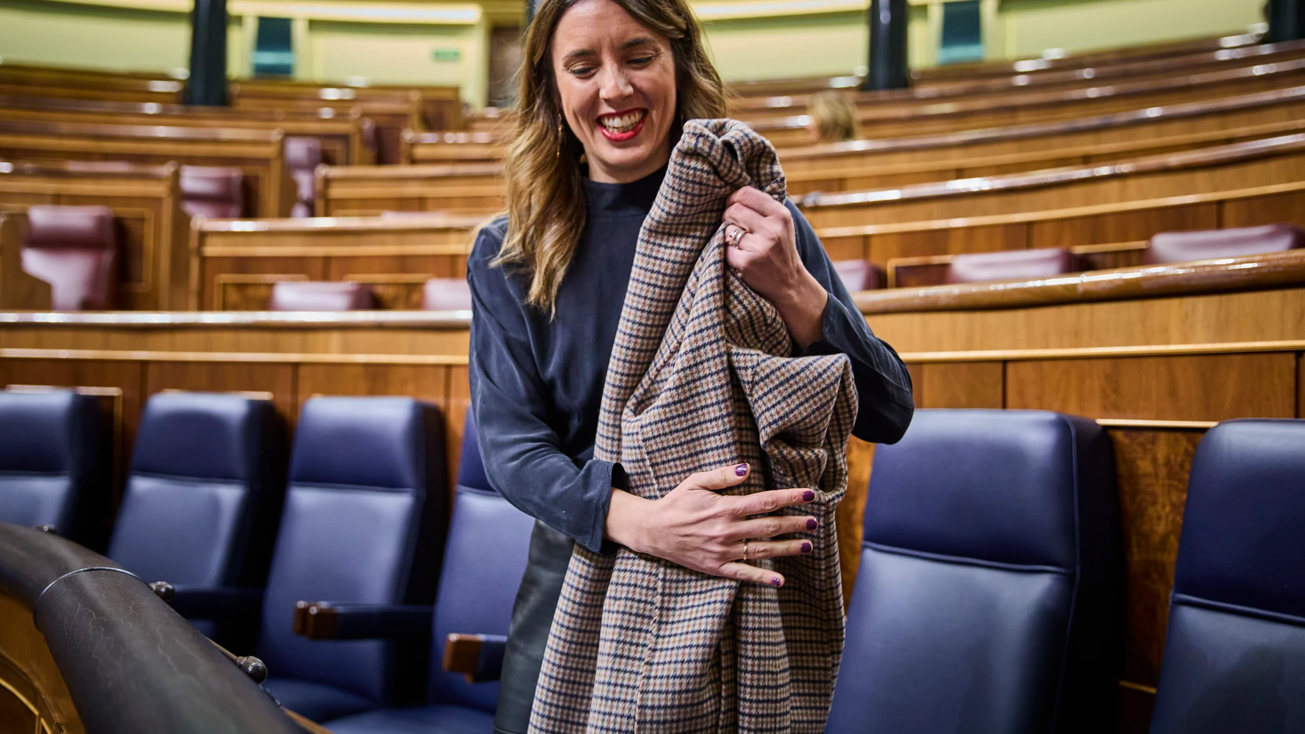 Irene Montero, ministra de Igualdad, durante la sesión de control al Gobierno en el Congreso